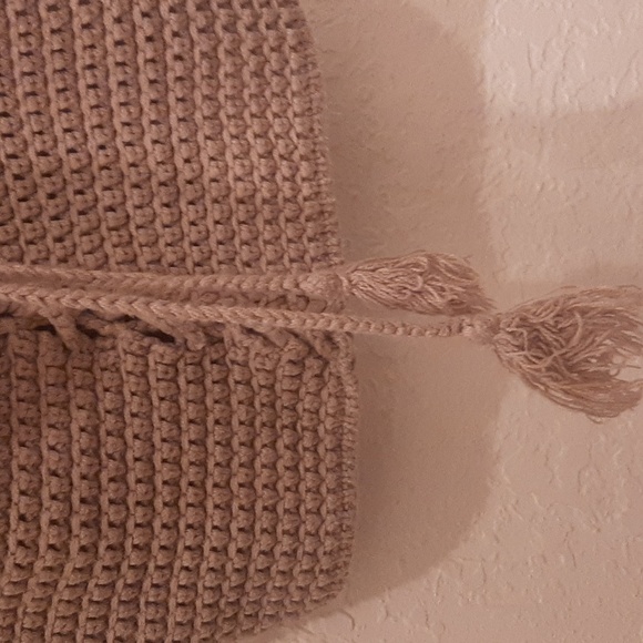 Coterie by ash Crochet Crop Top & Matching Skirt Sand Tan Size Small NWOT - Picture 9 of 15